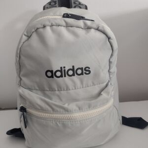 adidas Originals Linear Mini Backpack Travel/Sports Bag Halo Blue / White